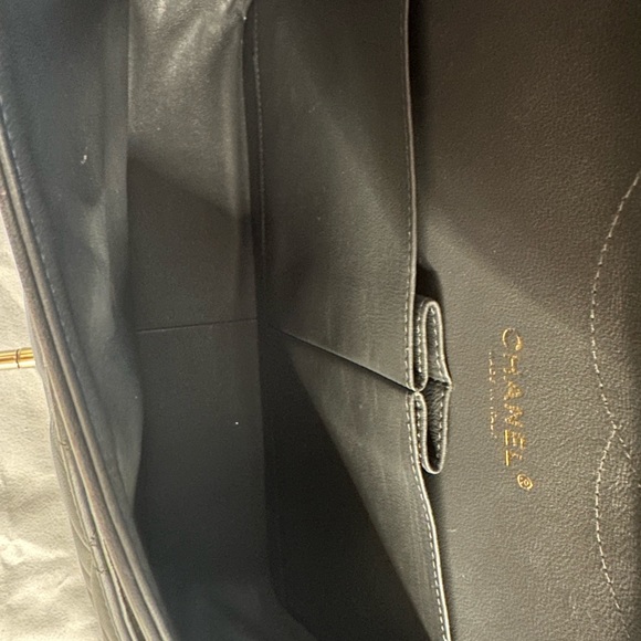 ❌SOLD❌ Authentic Chanel Jumbo Double Flap Dark Gray with Silver Hardware - Picture 12 of 15